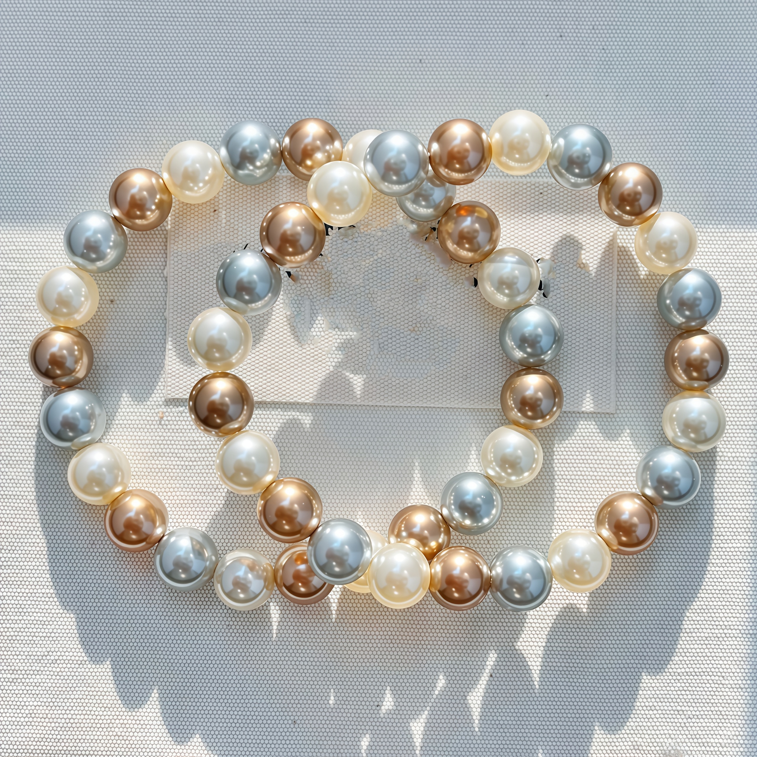 Melad Mixed Gray Pearls Bracelet for Weddings Birthdays